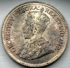 1920 Canadian Sterling Silver 5 Cent Coin Nice Ms Lustrous Nice King George