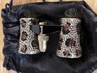 Vintage Rhinestone Leopard Opera Glasses Theater Binoculars Great Gift  Nos