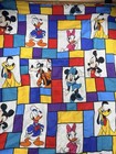 Vintage Disney Comforter Mickey Donald Goofy Minnie Reversible Color Block 90s