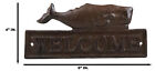 Cast Iron Nautical Ocean Sperm Whale Welcome Sign Decorative Wall Door Plaque