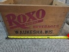 Vintage Roxo Beverages Soda Waukesha Wisconsin Wood Crate Wooden Box Bright 