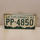 1963 Colorado Mountain Expired License Plate Pp-4850 Man Cave Bar
