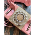 Vintage Pink Rotary Dial Princess Phone Mid-century Retro Landline Telephone