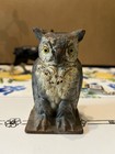 Antique Cast Iron Owl Penny Coin Bank Vindex Toys Belvidere Ill