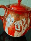 Rare    19thc Antique Japanese Red Satsuma Kutani Edo-meiji Immortals Porcelains 