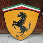 Ferrari Logo  Porcelain Enamel Heavy Metal Sign 28 X 22  Inches Single Side