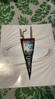 Quebec Canada Vintage Felt Pennant Flag Souvenir 14   x4     rare 