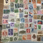 1 2 Oz  Or 75  Used vtg  Worldwide Mix Off Paper Stamps Lot- Europe asia usa  97