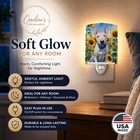 Caroline s Treasures English Bull Terrier In Sunflowers Ceramic Night Light