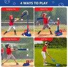 Imagifun 4 In 1 T Ball Set  Kids Baseball Tee For 3-5 5-8  Batting Tee  Toddler