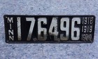 1918 1919 1920 Minnesota License Plate