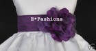New Tie Bow Sash   Flower 4 Christmas Holiday Girl Dress Pageant Bridesmaid Kids