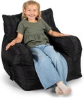 Dorm Bean Bag Chair With Drink Holder And Pocket Black Smartmax Durable Polyeste