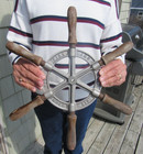 Vintage Original Huck Finn Inc  Boat Steering Wheel   Minn 