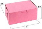 Mt Products Pink Cookie Box - 6  X 4 5  X 2 7  Bakery Boxes - Pack Of 25