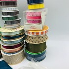 Lot Of Vintage To Modern Ribbon Owls  Dots  Flowers  Colors Stripes Fleur De Lys