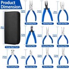 10 Pcs Jewelry Pliers Set With Travel Carrying Case For Jewelry Beading Repair