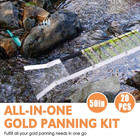 20pc Complete Gold Panning   Prospecting Kit With 50  Folding Sluice Box  Portab