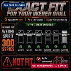 69787 Grill Burner Tubes For Weber Spirit And Gs4 Spirit Ii 300 Series