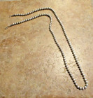 30  Extra Thinning     Vintage Navajo Sterling Silver Pearls Bead Necklace