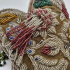 Large Antique Native American Iroquois Whimsy Arrowhead Beaded Pin Cushion Bird 