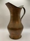 Antique Hand Hammered Copper Ewer Wine Water Can Pitcher Jug 10 5    Primitive