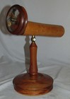 Vintage Wood Double Wheel Kaleidoscope Pressed Flowers Gems Artist Signed Dated