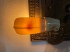 Vintage Beige Plug In Night Light Mid Century Unique Vertical Posistioned