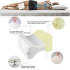 Knee Leg Pillow For Sleeping Cushion Support Between Legs Rest Memory Foam White