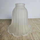 Vintage Lamp Shade Scalloped Bell Frosted Glass Replacement Ceiling Light Fan