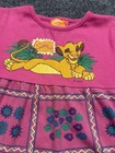 Vintage Disney The Lion King Simba Girls Pink Short Sleeve Dress 4