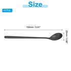 Long Handle Iced Tea Spoon  4 Pcs 6  Stainless Steel Long Coffee Spoons  Black