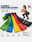 Resistance Bands Set Of 5 Loop Exercise Bands For Yoga Fitness Workout Gym