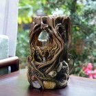 Tabletop Fountains Beautiful Stump Water Fountain Relaxation Raindrop Fountains