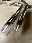 Chrome 1-3 4  Exhaust Drag Pipes Harley Dyna Super Glide Wide Glide Low 91-05