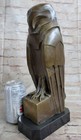 Superb Art Deco Owl  Bronze Statue Dali Marble Base Sculpture Hotcast Figurine