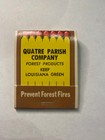 Vintage Smokey The Bear  prevent Forest Fires  Matchbook - Quatre Parish Company