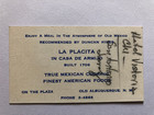 Vtg La Placita Motel Old Albuquerque New Mexico Business Card
