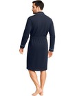 Ny Threads Men s Robe Cotton Blend Knit Bathrobe  Large  Navy