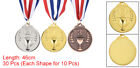 30pcs 2-inch Gold Silver Bronze Award Metals With Ribbon 1st 2nd 3rd Prize