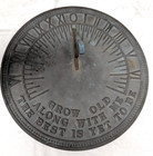 Vtg 11       Sundial Taiwan Roman Numerals Heavy Metal Grow Old With Me Best Is Yet