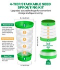 Hk Stackable Seed Sprouting Kit  4-tier Microgreens Growing Kit With Drain Holes