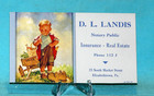 Elizabethtown  Pa 1946 Advertising Blotters Ste Of Two - Landis Insurance notary