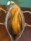 Vintage Etienne Aigner Brown beige Monogram Satchel Top Handle Zip-top Handbag