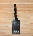 Tumi Small Black Leather Luggage Laptop Id Business Card Tag Replacement Travel