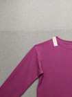 So Women Top Xl Purple Crew Neck Circular Hem Long Sleeve Pullover Outdoor Shirt