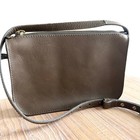 Madewell The Simple Leather Crossbody Bag Olive Green Brown Zip Top Small Purse