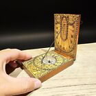 Antique Style Diptych Pocket Sundial   Compass