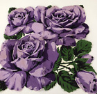 Vintage Hankie Handkerchief Beautiful Shades Of Lavender Roses 13 
