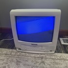 Minty Vtg Panasonic Pv-m1379w 13 Inch Vcr Combo Retro White Tv Only Tested Works